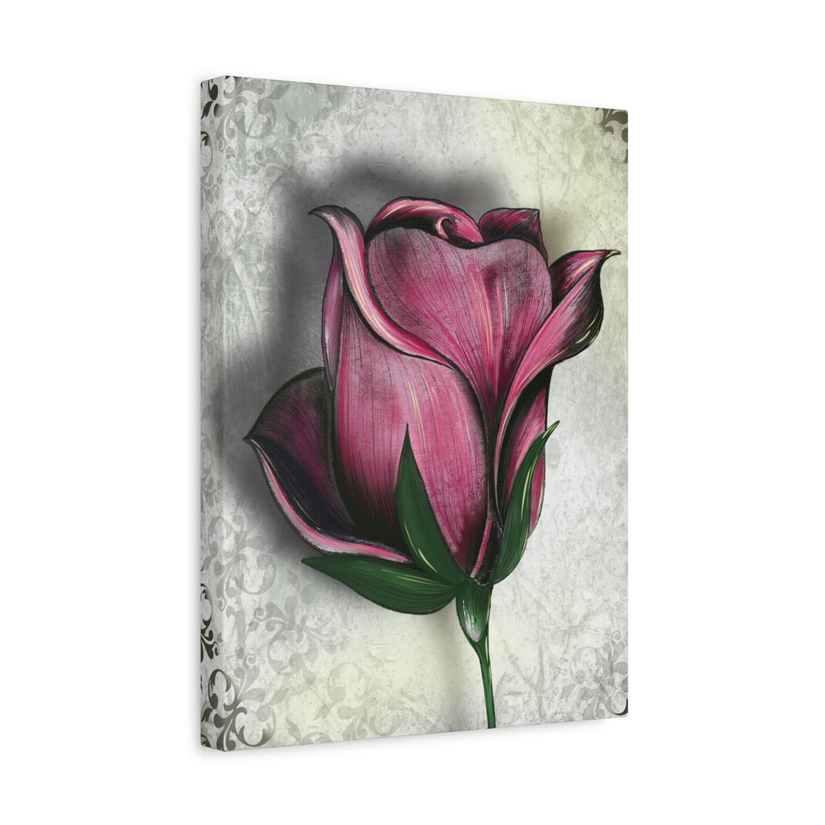 Matte Canvas, Stretched, 1.25" Purple Flowers