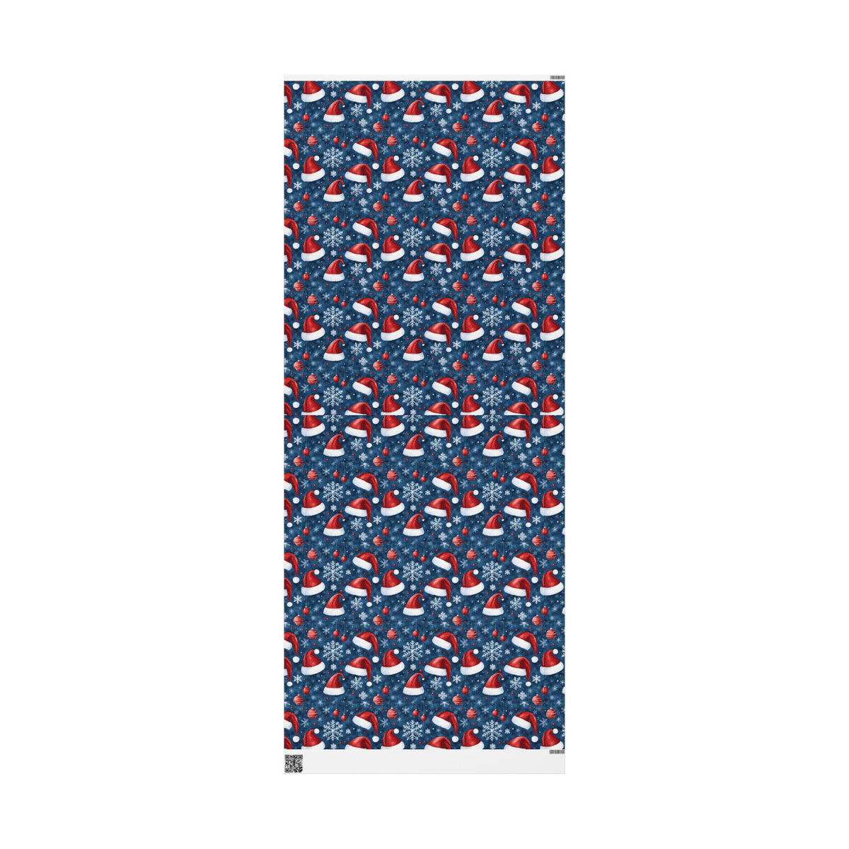 Holiday Snowman Wrapping Paper Roll — Festive Blue & Red Christmas Gift Wrap
