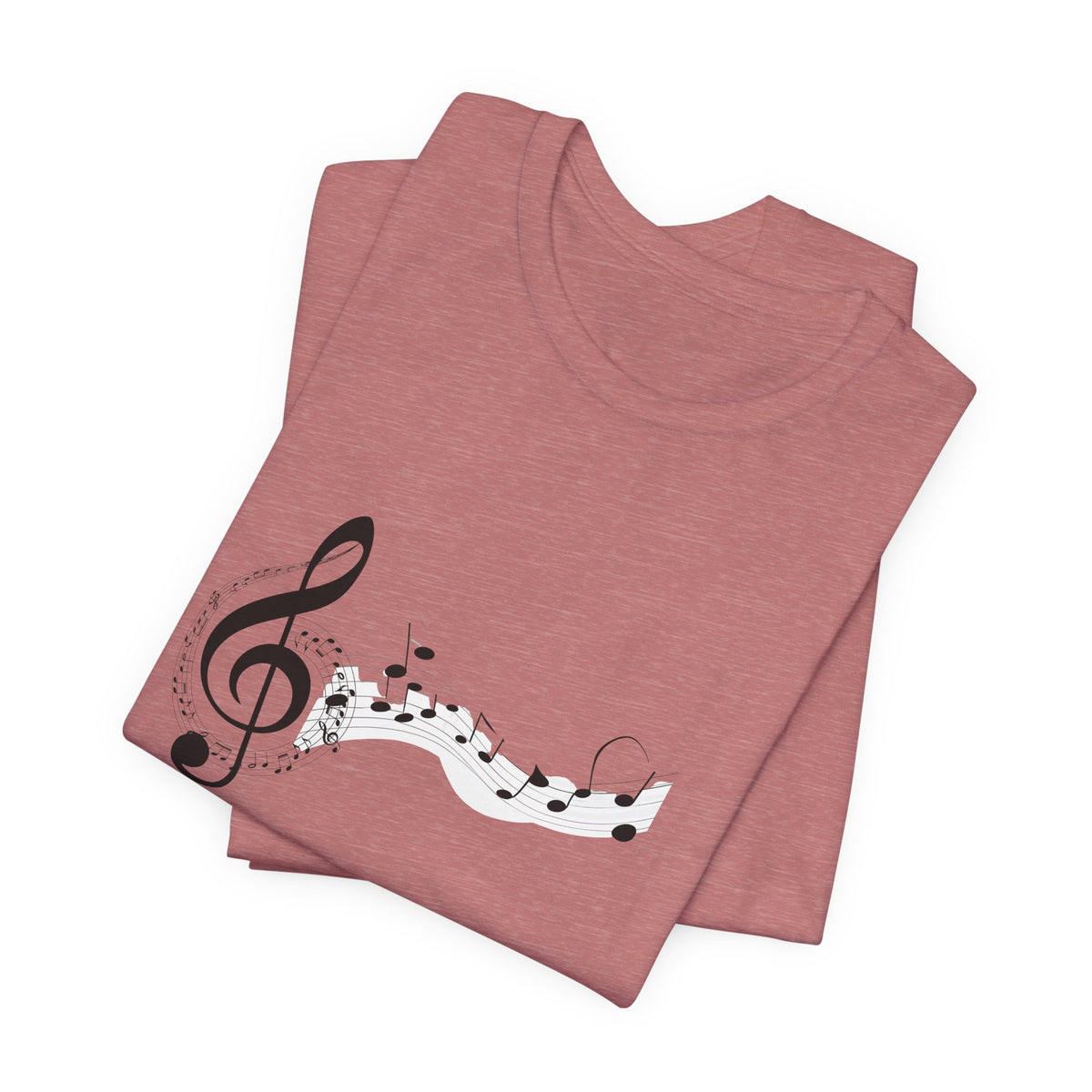 Musical Notes Short Sleeve Tee for Music Lovers