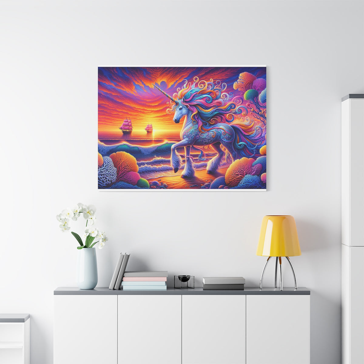 Matte Canvas, Stretched, 1.25" Unicorn
