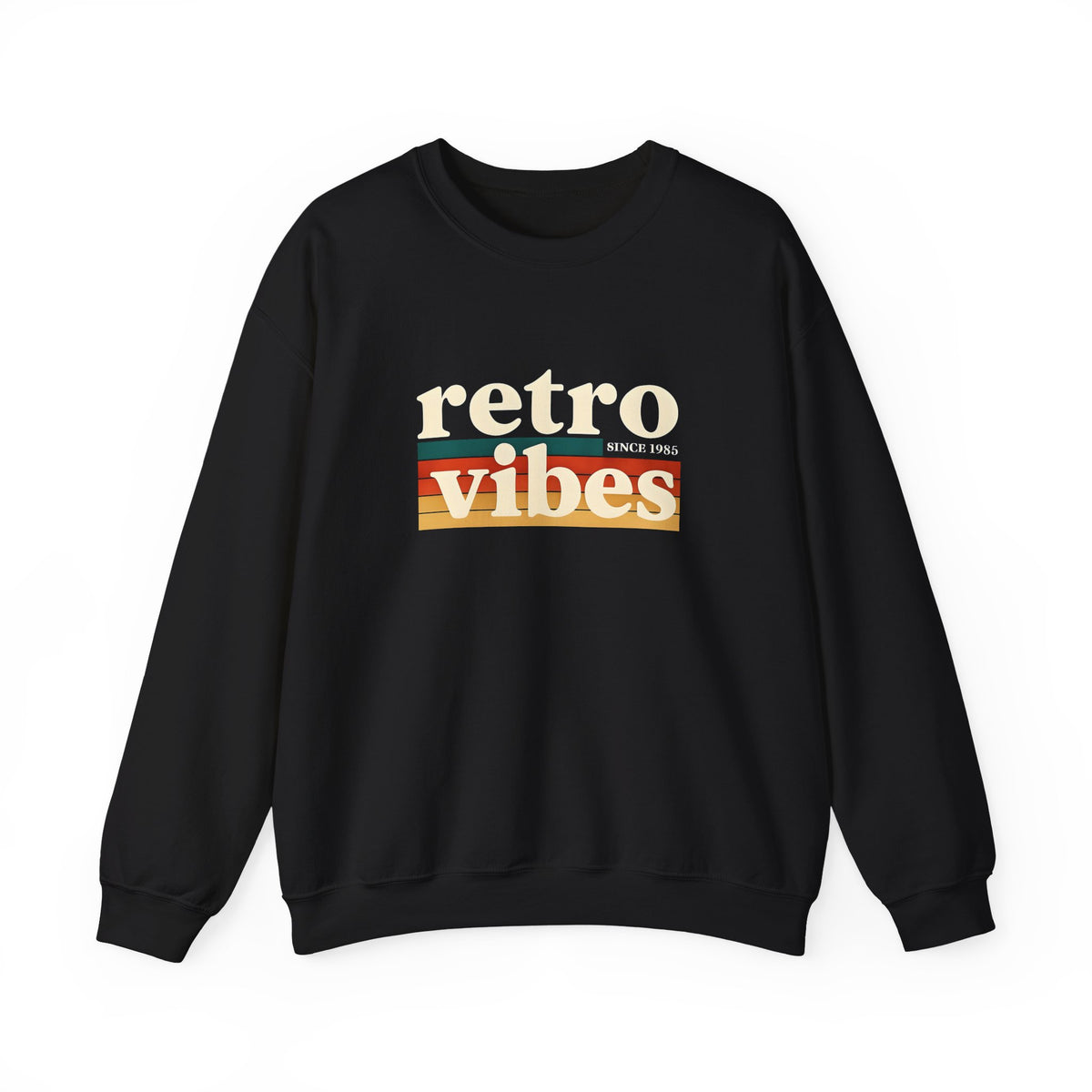 Retro Vibes Crewneck Sweatshirt, Unisex Vintage Style, Cozy Fall Fashion, Gift for Music Lovers, Chill Weekend Wear