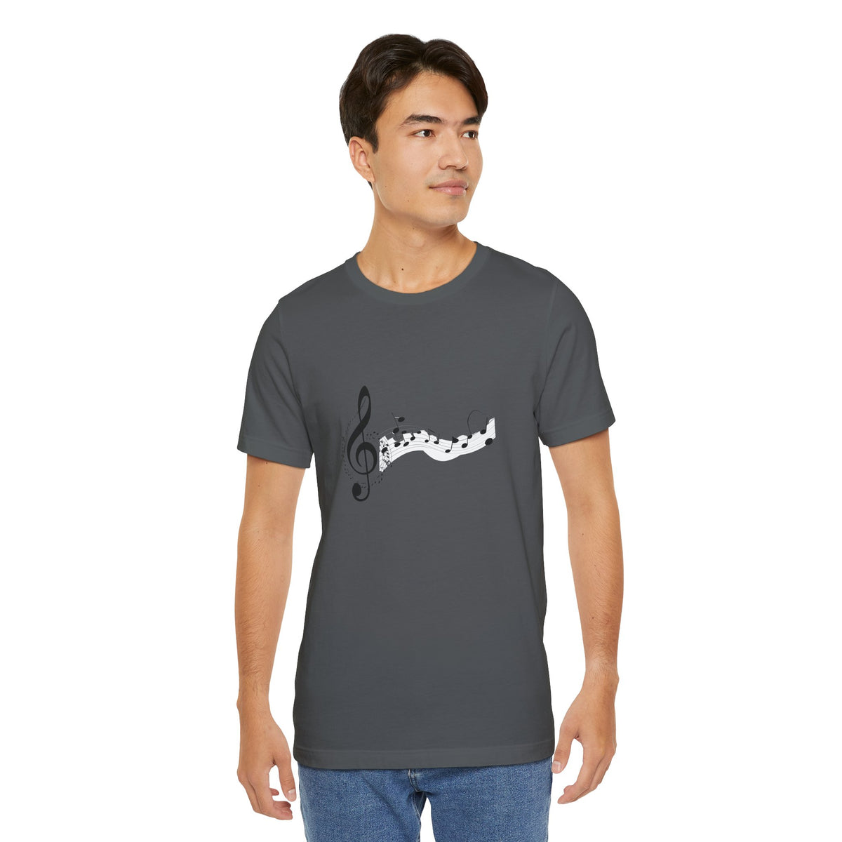 Musical Notes Short Sleeve Tee for Music Lovers