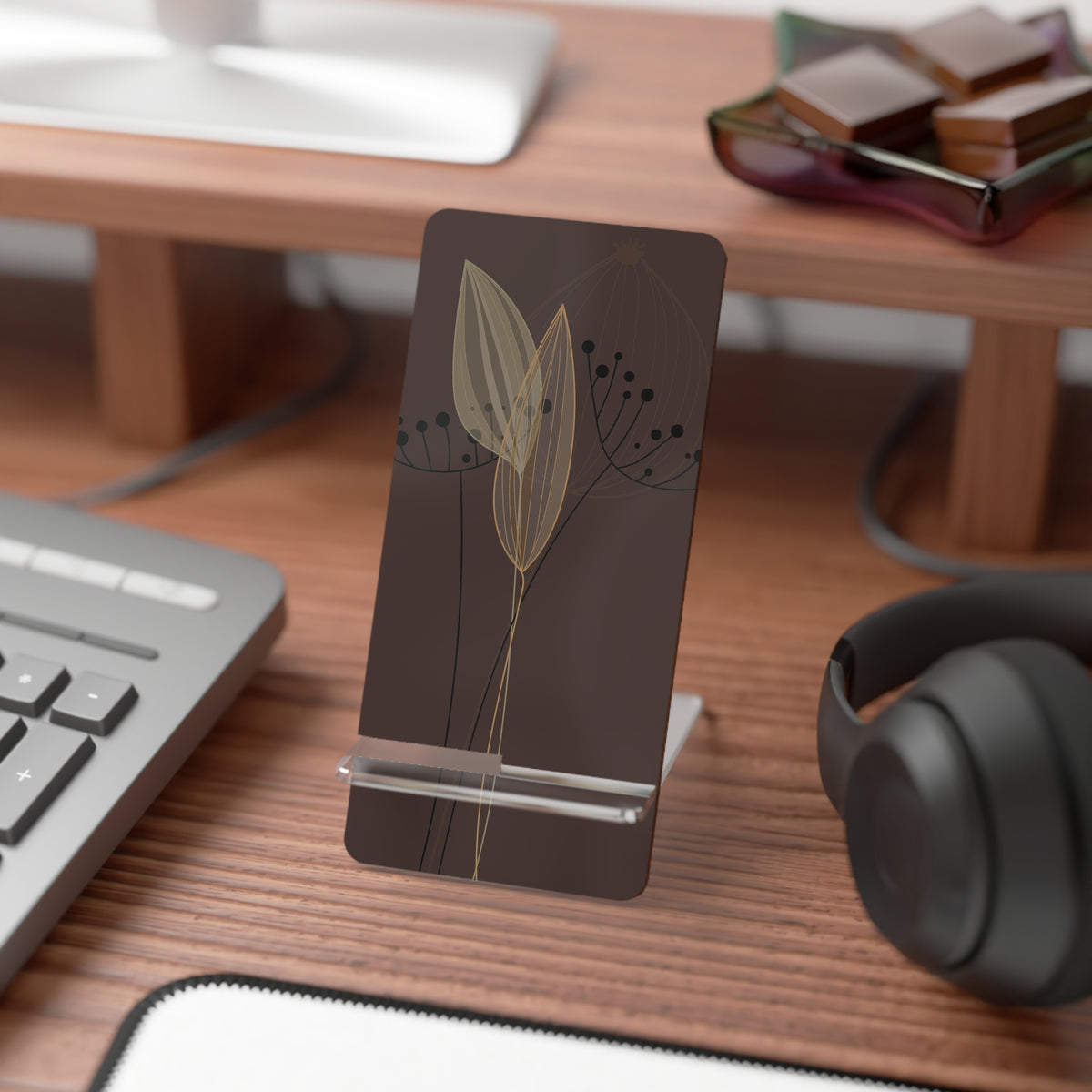 Stylish Mobile Display Stand for Smartphones, Elegant Phone Holder, Desk Organizer, Gift for Tech Lovers, Home Office Decor