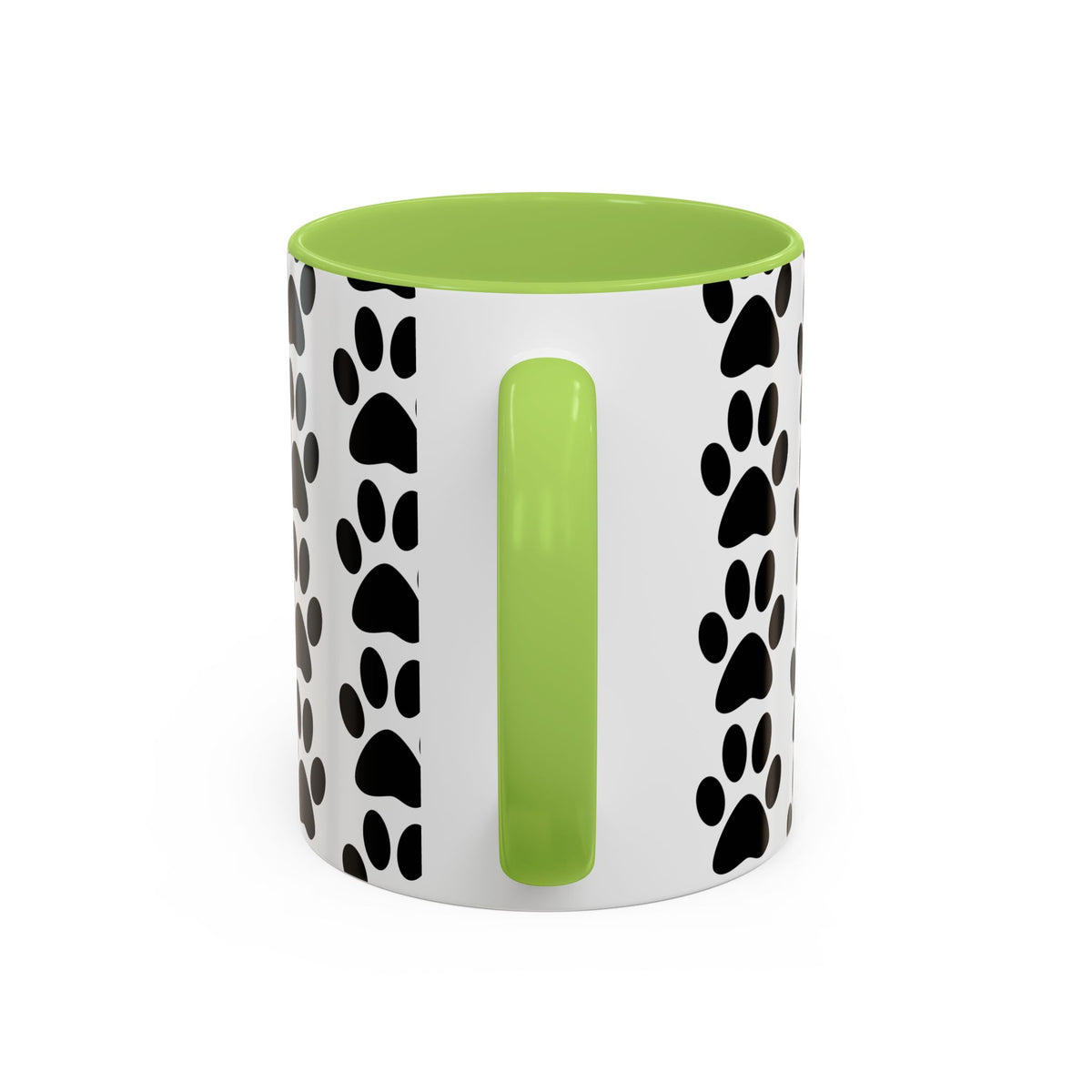 Paw Print Accent Coffee Mug - Dog Lover Gift, Black and White Pet Mug, Cute Animal Decor, Personalized Pet Owner Present, Coffee Tea Cup