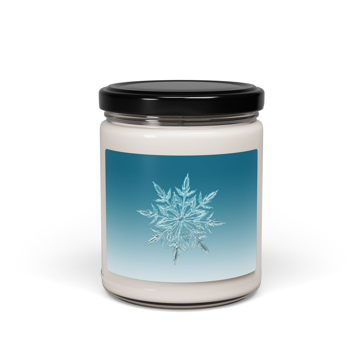 Winter Snowflake Scented Soy Candle — 9oz Holiday Aromatherapy Candle