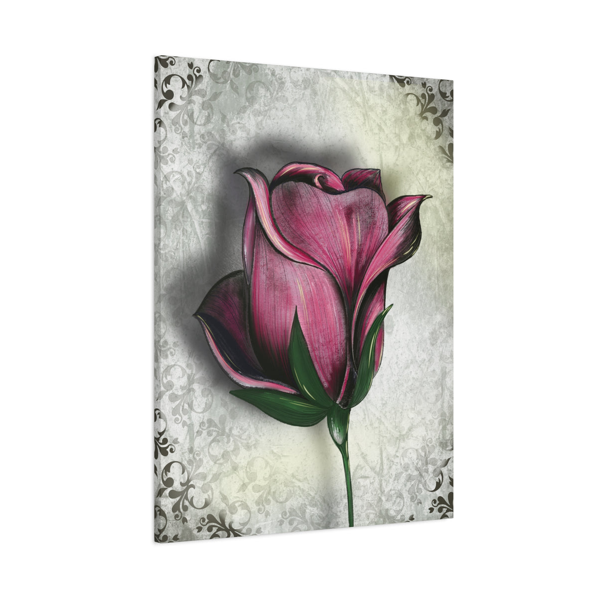 Matte Canvas, Stretched, 1.25" Purple Flowers