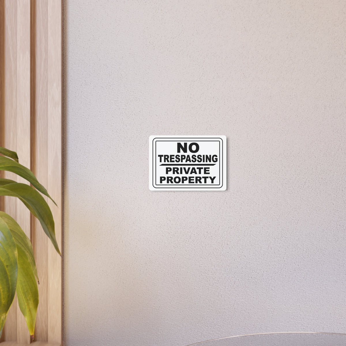 Metal Art Sign - 'No Trespassing' Decorative Home Security Sign, Rustic Home Decor, Yard Sign, Gift for New Homeowners, Protection Sign