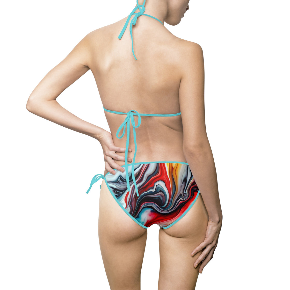Marble Print Bikini Swimwear, Summer Beachwear, Pool Party, Vacation
