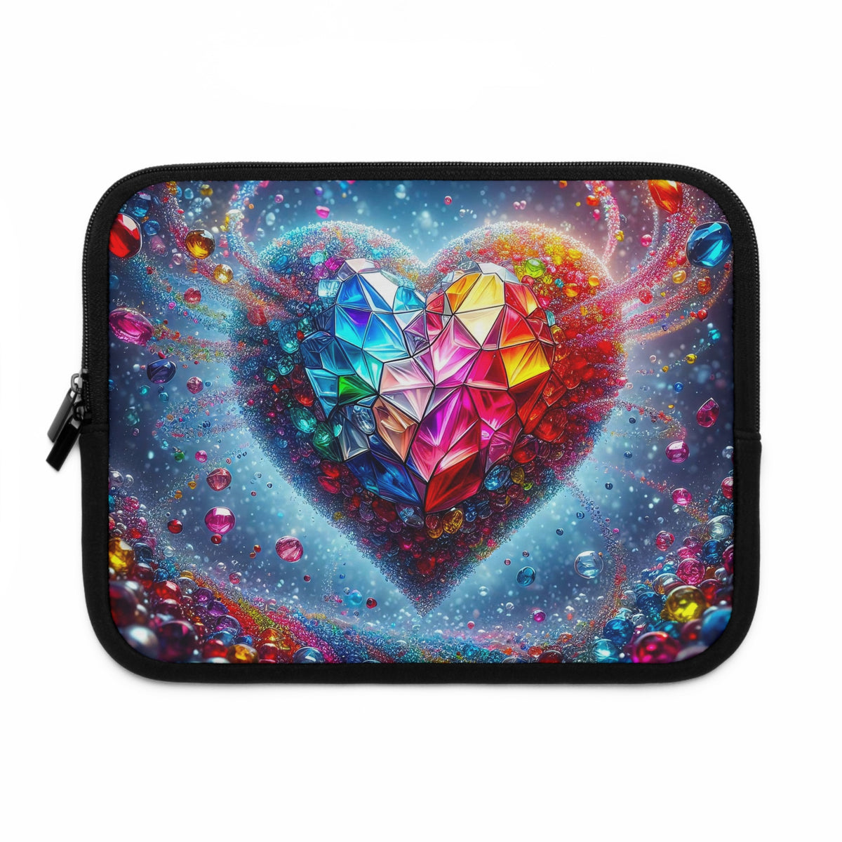 Colorful Heart Laptop Sleeve | Trendy Tech Accessory, Gift for Students, Gamers, Heart Lovers, Birthday, Valentine's Day