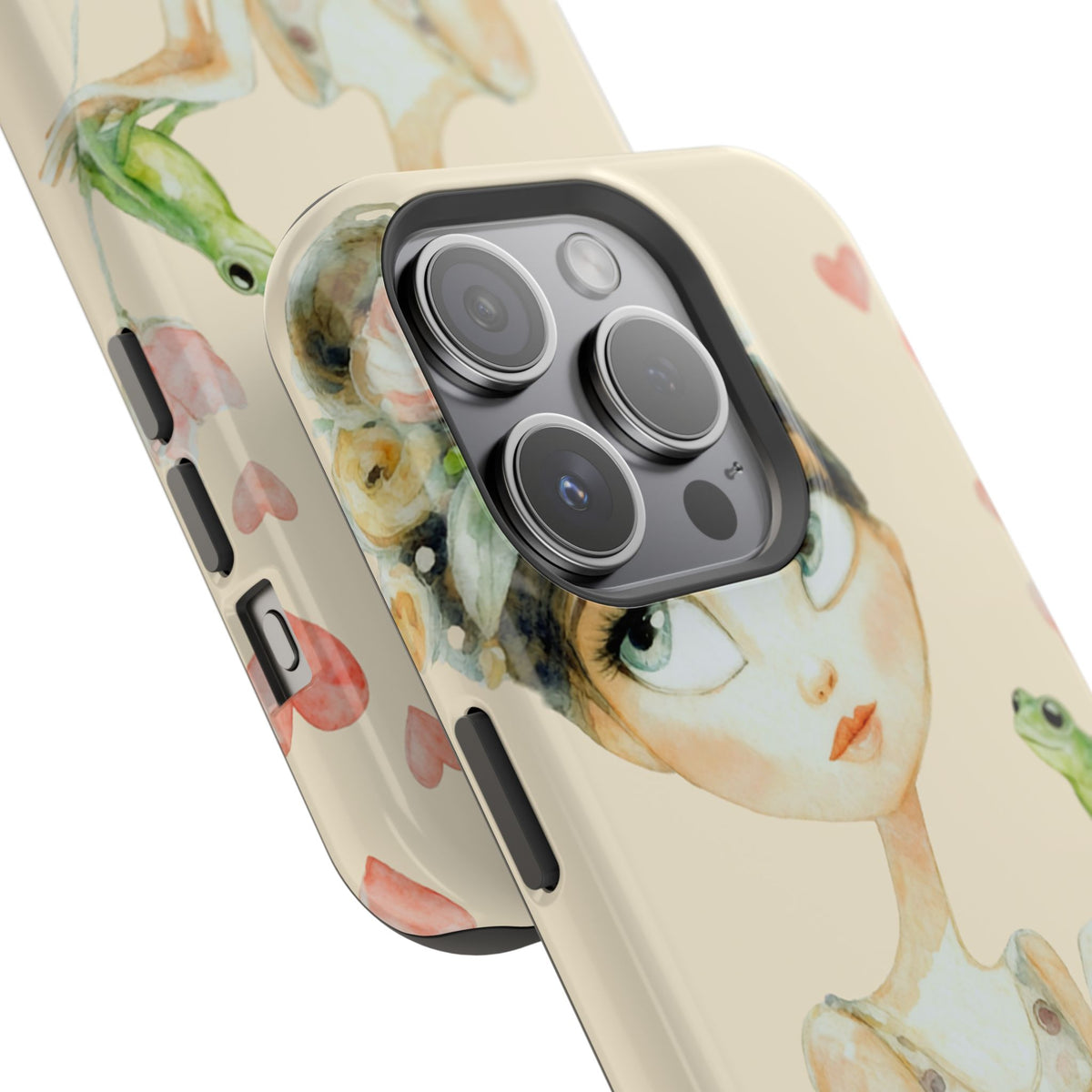 Whimsical Girl with Frog Magnetic Impact Phone Case