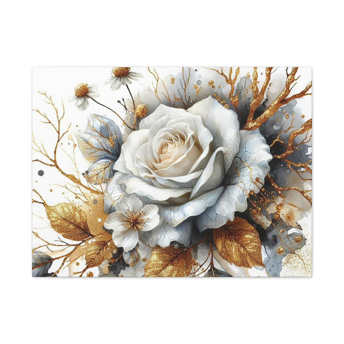 Matte Canvas, Stretched, 1.25" - Gold and Black