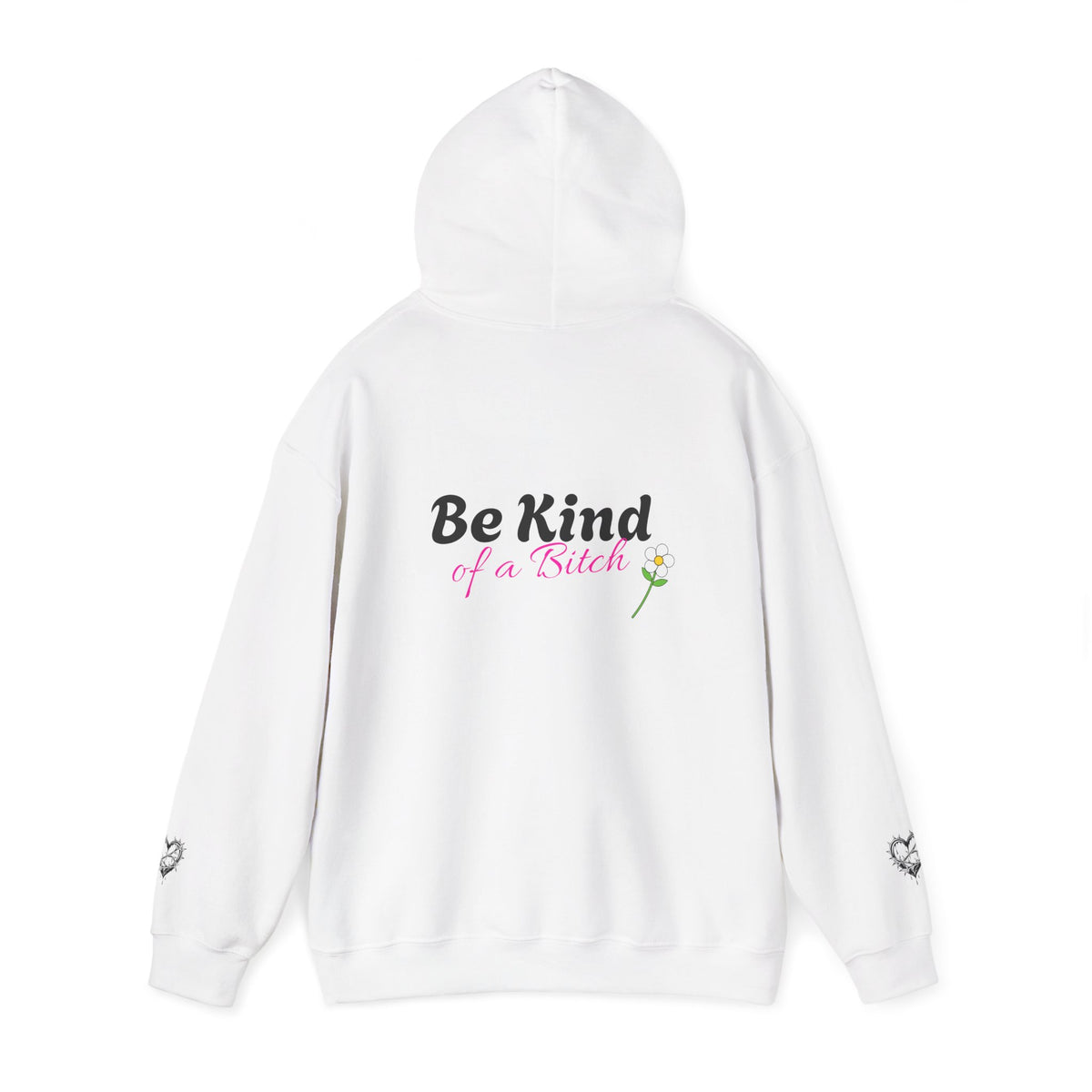 Chic Hooded Sweatshirt with Heart Design - Cozy Streetwear, Perfect Gift for Friends, Casual Style, Empowering Sayings, Unisex Fashion