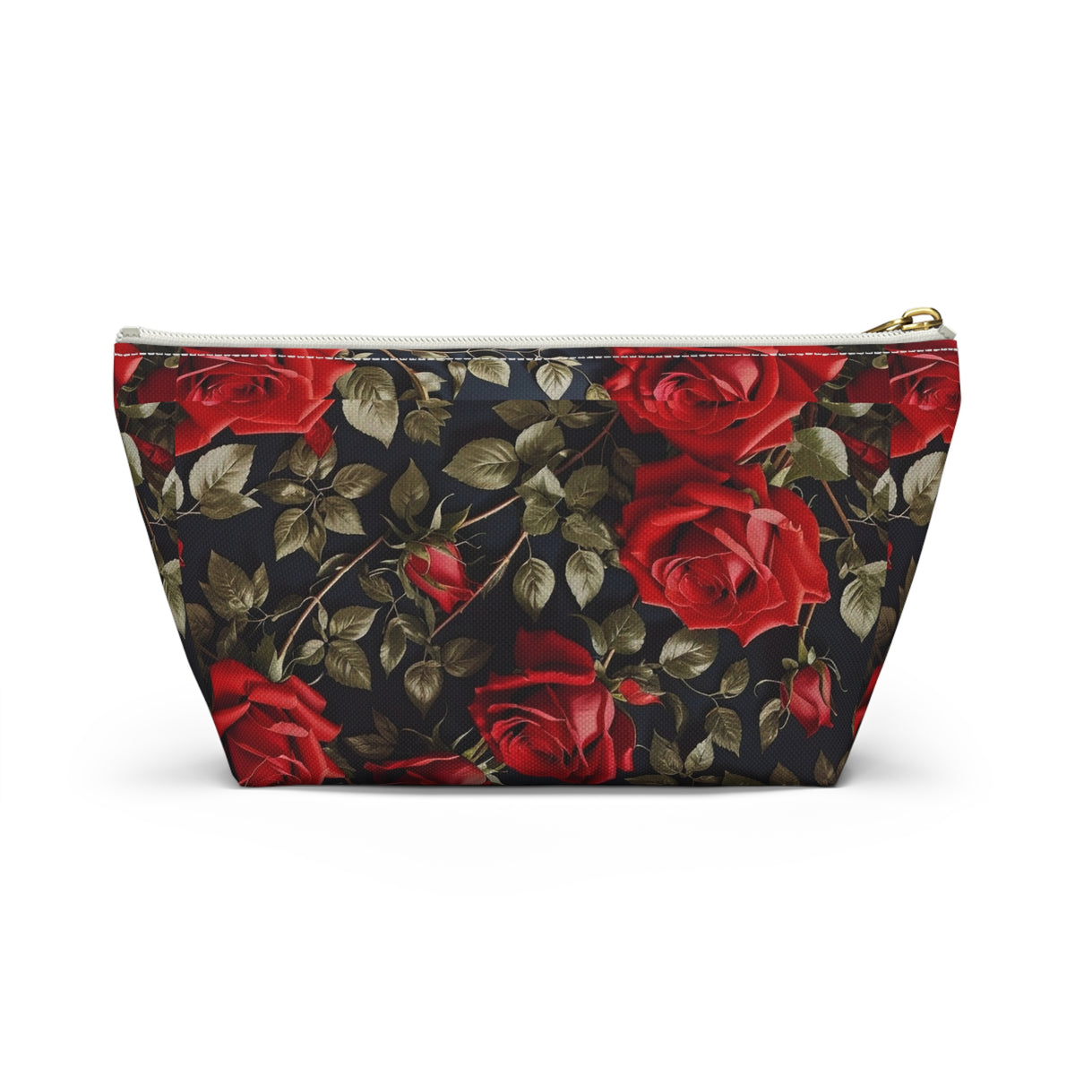 Elegant Floral Accessory Pouch | Makeup Bag, Travel Organizer, Gift for Her, Rose Design, Toiletry Case, Cosmetic Pouch