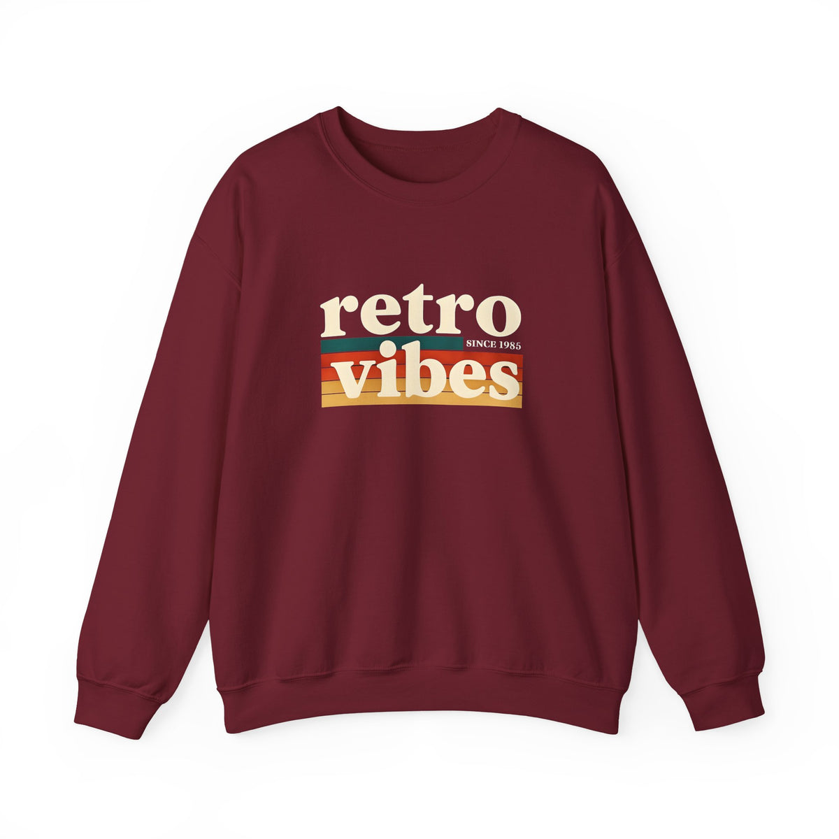 Retro Vibes Crewneck Sweatshirt, Unisex Vintage Style, Cozy Fall Fashion, Gift for Music Lovers, Chill Weekend Wear