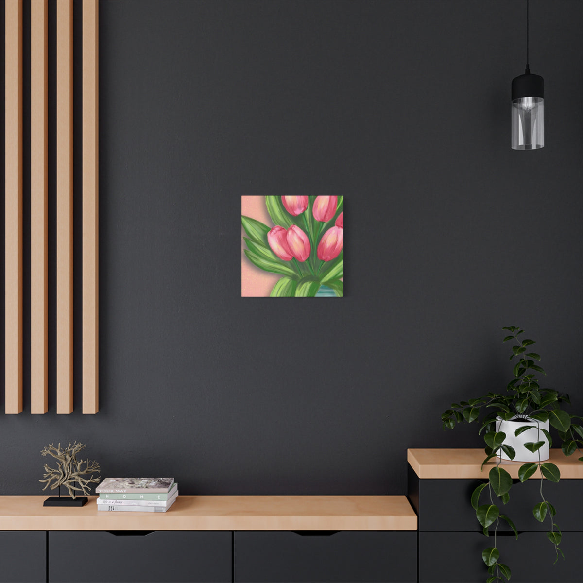 Matte Canvas, Stretched, 1.25" Tulips