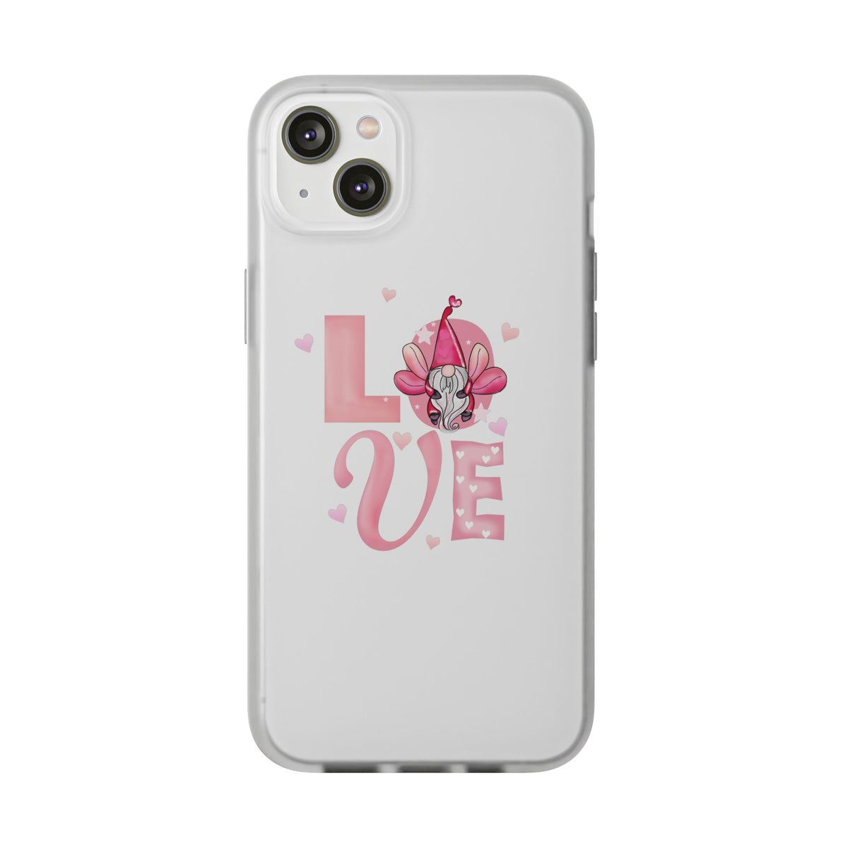 Love Gnome Phone Case — Cute Pink Valentine Flexi Case