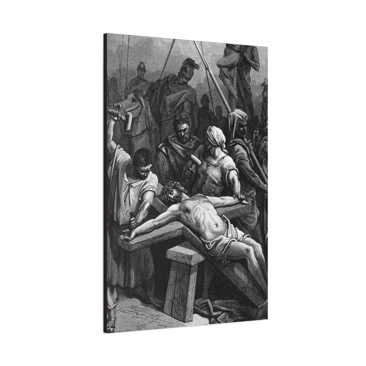 Crucifixion Art Matte Canvas Print – Stretched Religious Wall Decor