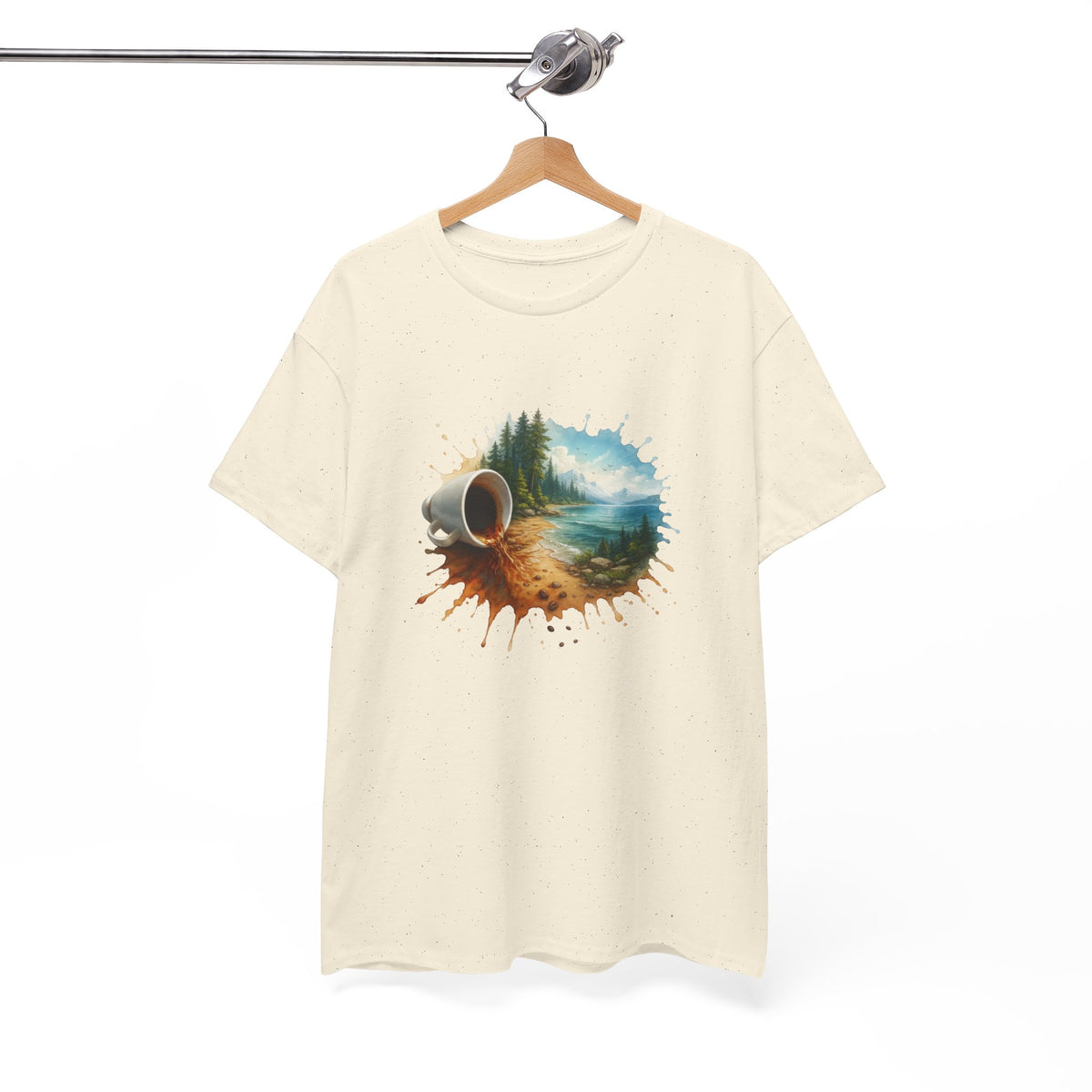 Nature-Inspired Unisex Heavy Cotton Tee, Casual Outfit, Gift for Nature Lovers, Camping Apparel, Outdoor Adventure Shirt