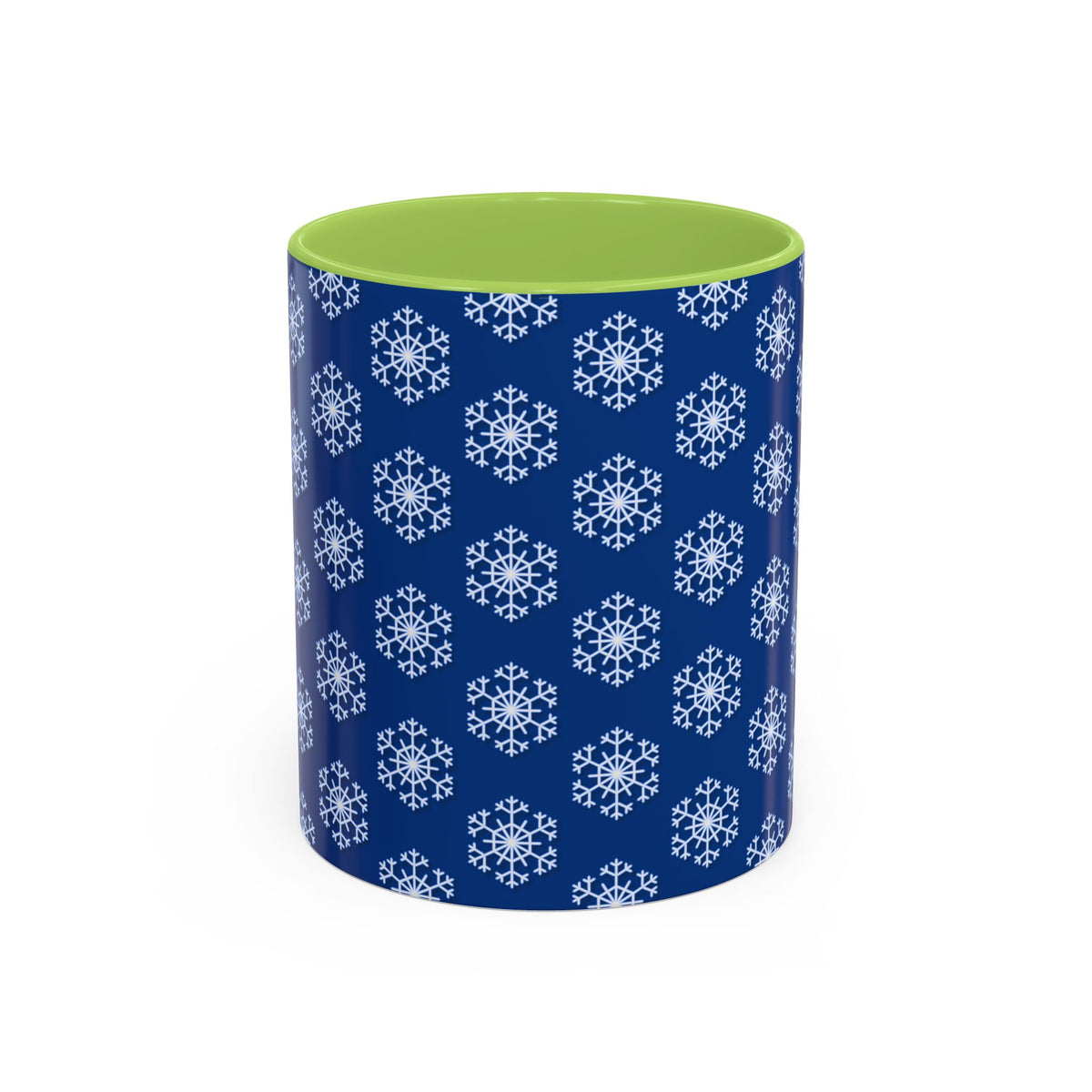 Blue Snowflake Accent Coffee Mug for Winter, Holiday Gift, Cozy Drinkware, Festive Kitchen Decor, Mug for Coffee Lovers, Tea Time Essential