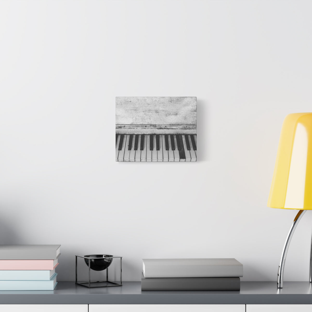 Vintage Piano Keys Matte Canvas Print