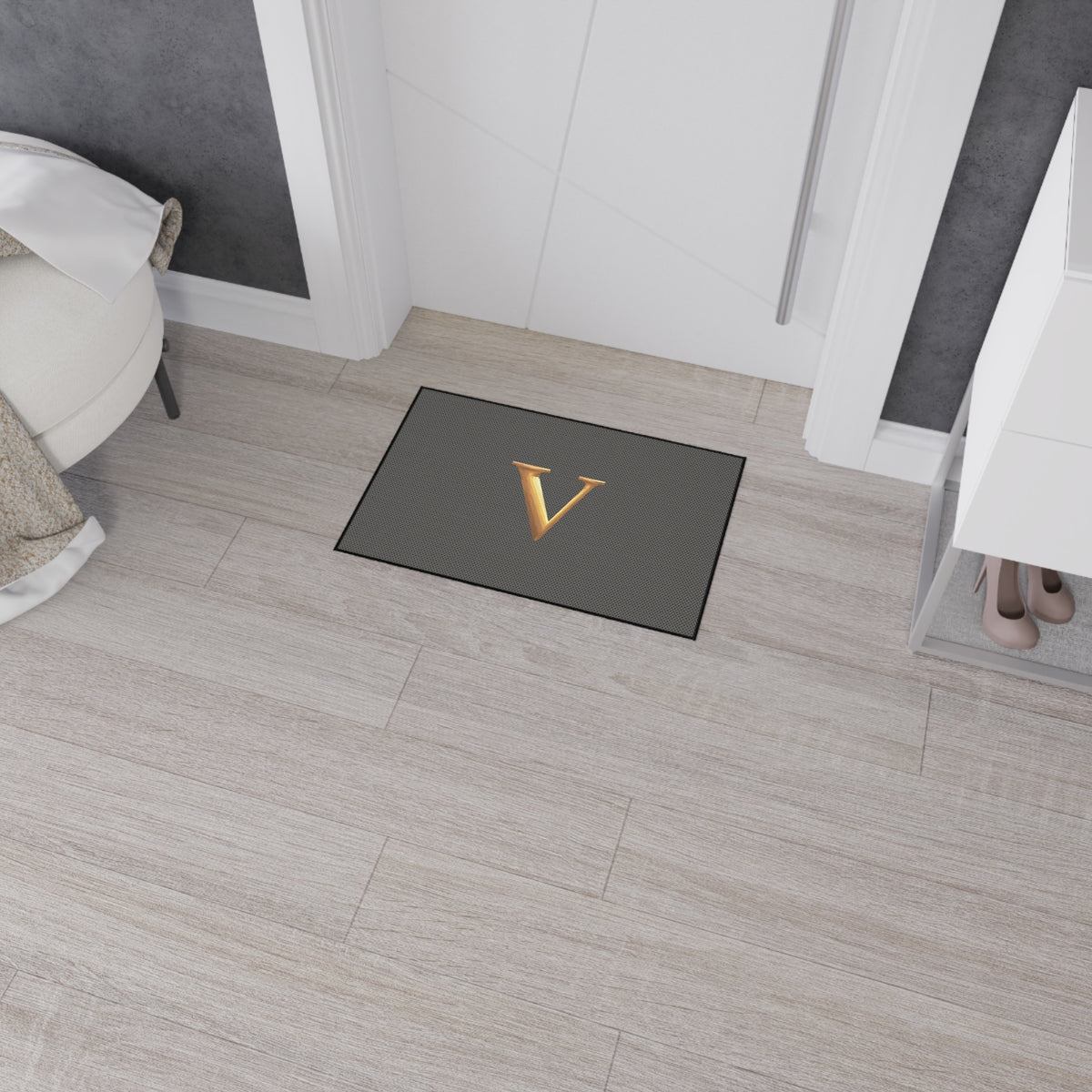 Monogram V Heavy-Duty Floor Mat