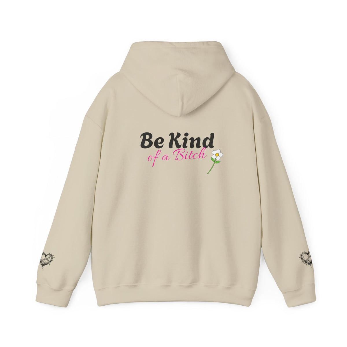Chic Hooded Sweatshirt with Heart Design - Cozy Streetwear, Perfect Gift for Friends, Casual Style, Empowering Sayings, Unisex Fashion
