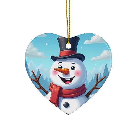 Cheerful Snowman Ceramic Ornaments, Perfect Holiday Decor, Set of 1, 3, 5, 10 for Christmas Tree, Gift Tags, Home Decor