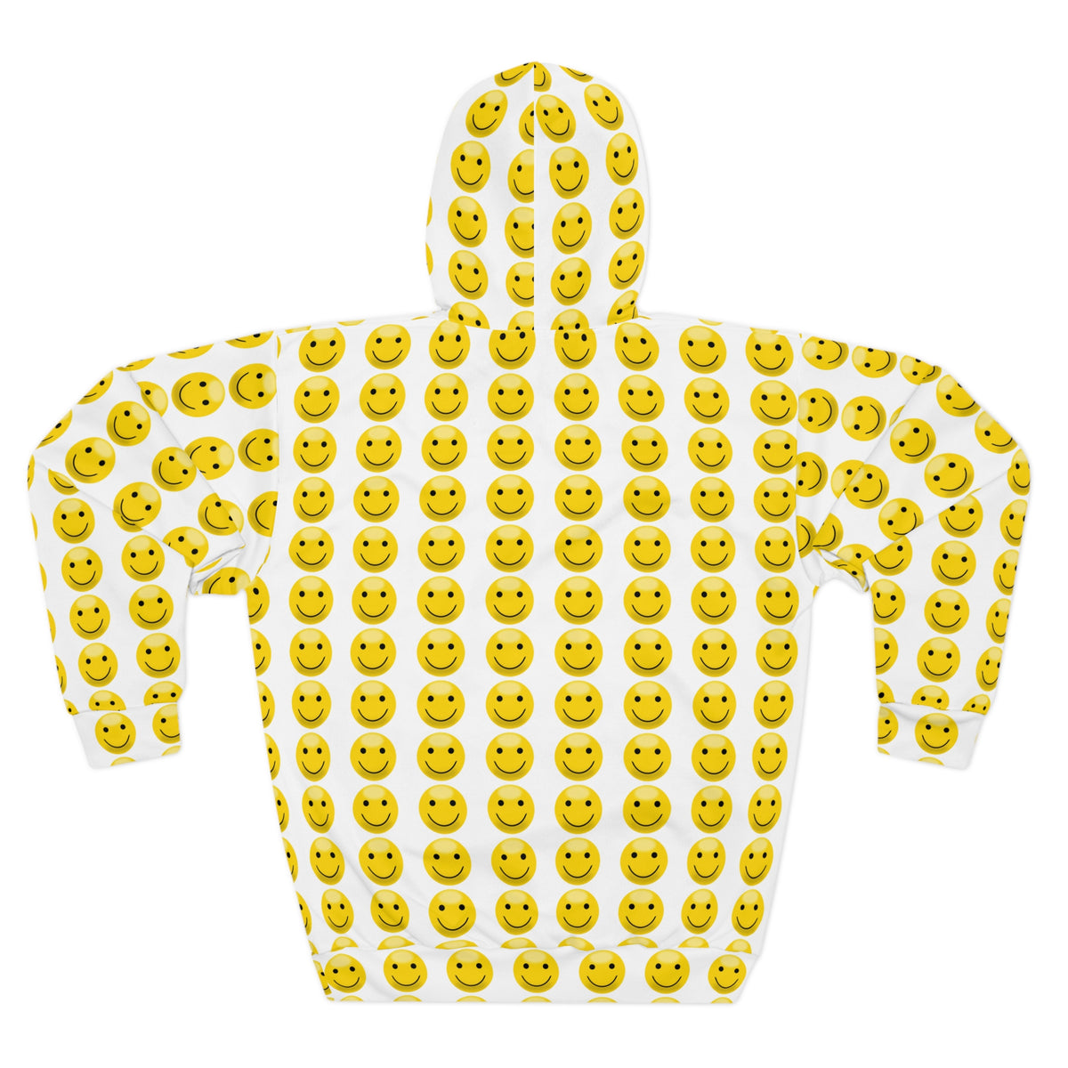 Smiley Face Hoodie - Unisex Pullover with All-Over Print, Perfect for Casual Outings, Gifts for Teens, Cozy Loungewear, and Happy Occasions