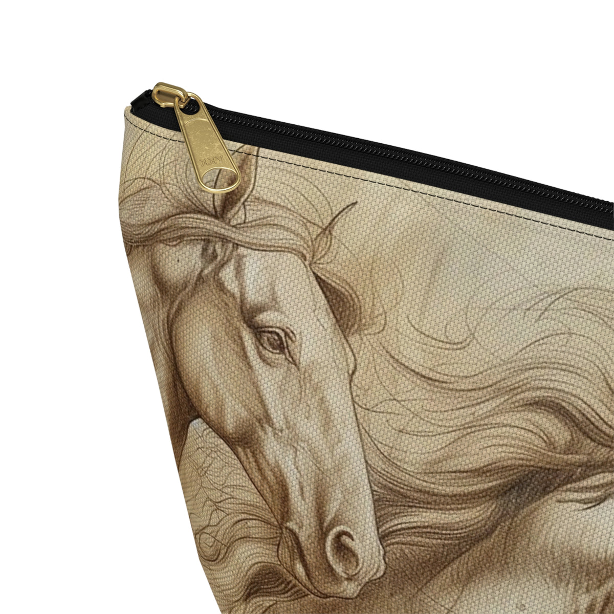 Horse Run Accessory Pouch — Equestrian Makeup & Travel T-Bottom Bag