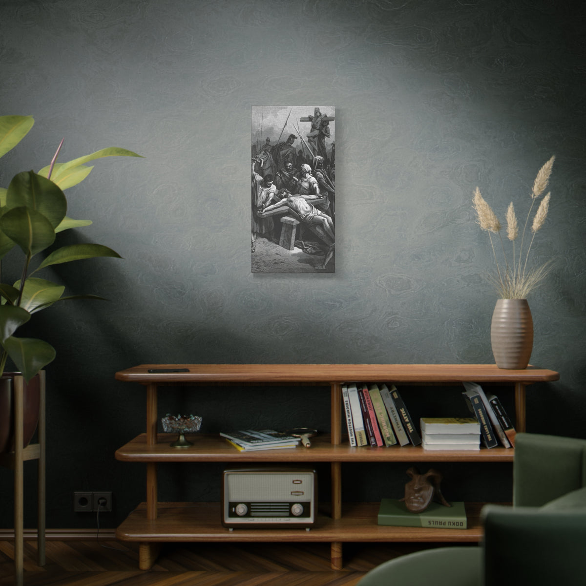 Crucifixion Art Matte Canvas Print – Stretched Religious Wall Decor