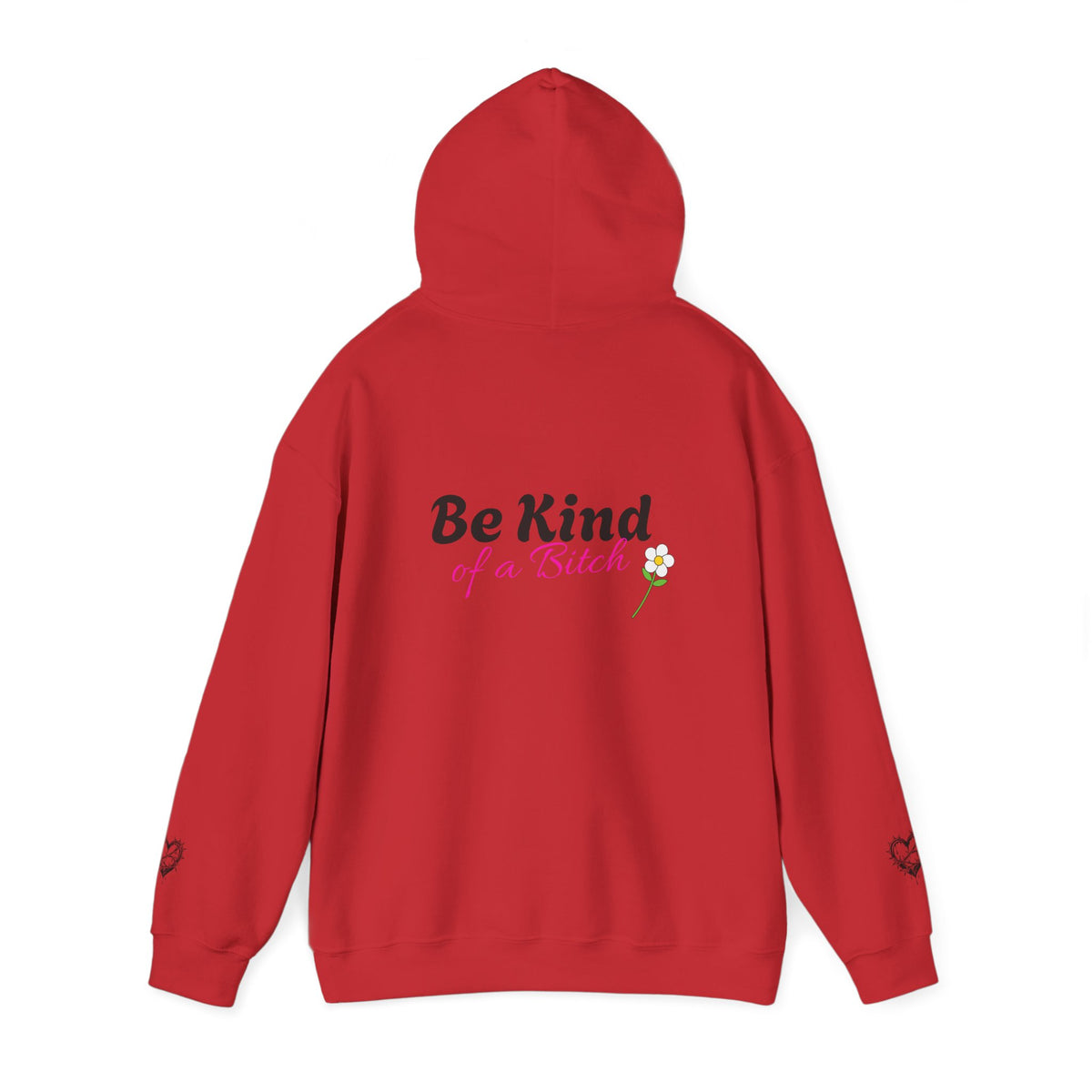 Chic Hooded Sweatshirt with Heart Design - Cozy Streetwear, Perfect Gift for Friends, Casual Style, Empowering Sayings, Unisex Fashion