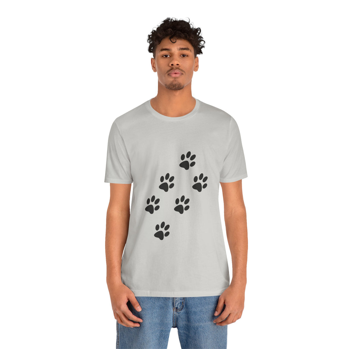 Paw Print Short Sleeve Tee | Unisex Animal Lover Shirt, Pet Owner Gift, Casual Wear, Gifts for Dog Lovers, Comfortable T-Shirt