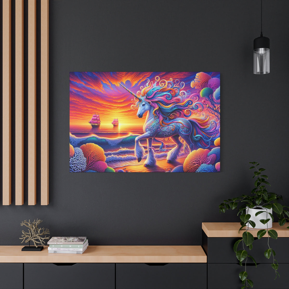 Matte Canvas, Stretched, 1.25" Unicorn