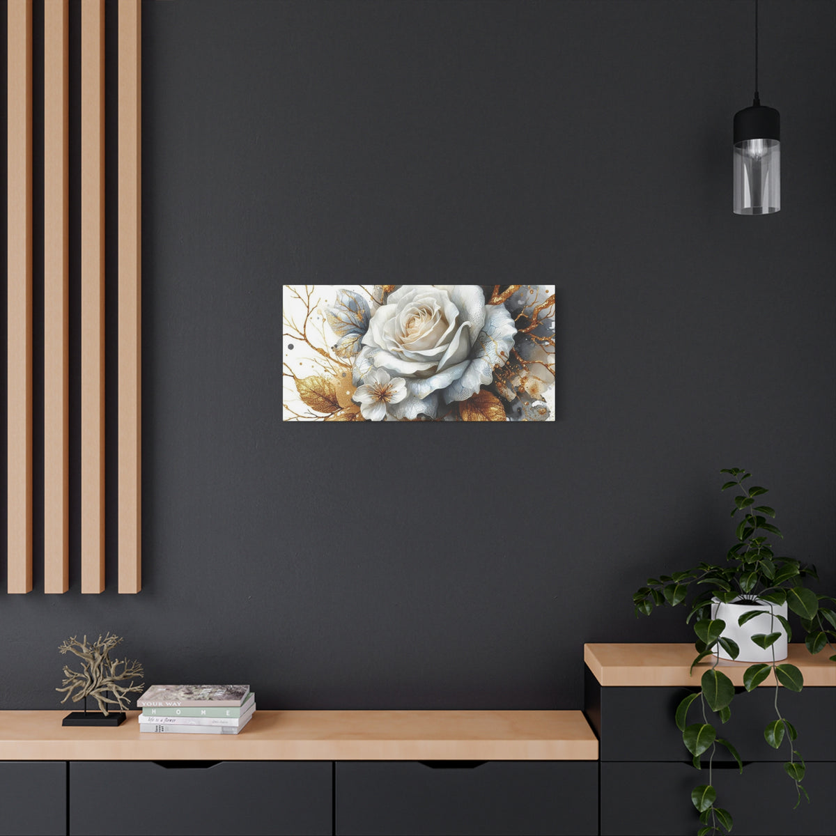 Matte Canvas, Stretched, 1.25" - Gold and Black