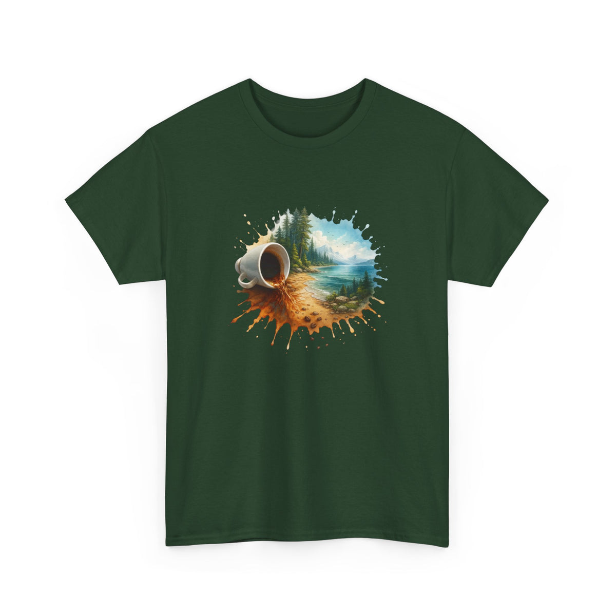 Nature-Inspired Unisex Heavy Cotton Tee, Casual Outfit, Gift for Nature Lovers, Camping Apparel, Outdoor Adventure Shirt