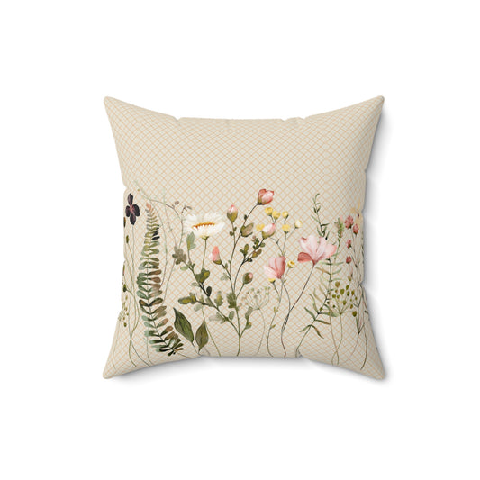 Floral Decorative Pillow, Cozy Couch Cushion, Spring Home Accent, Floral Throw Pillow, Gift for Gardener, Flower Lover