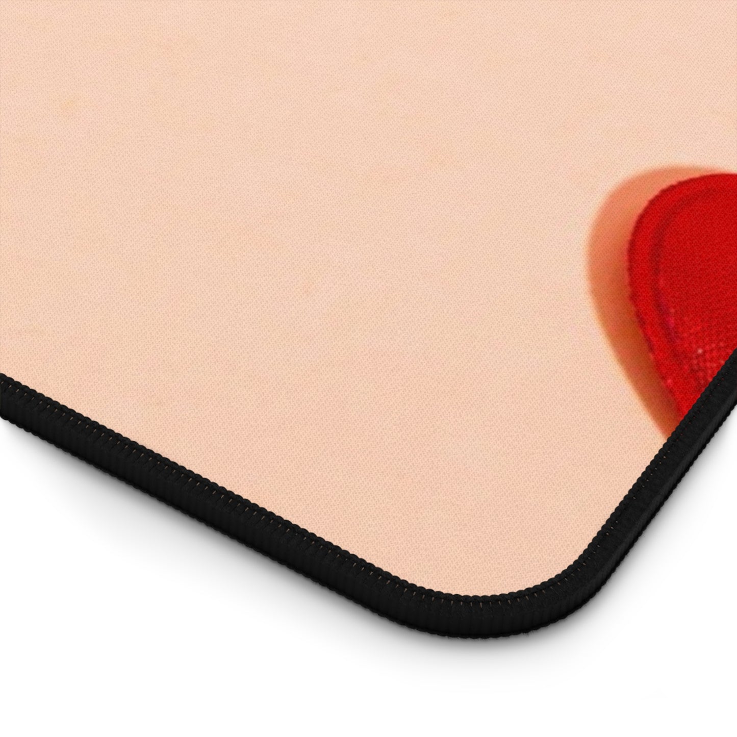 Desk Mat - Scattered Red Hearts Valentine Mouse Pad for Romantic Gift