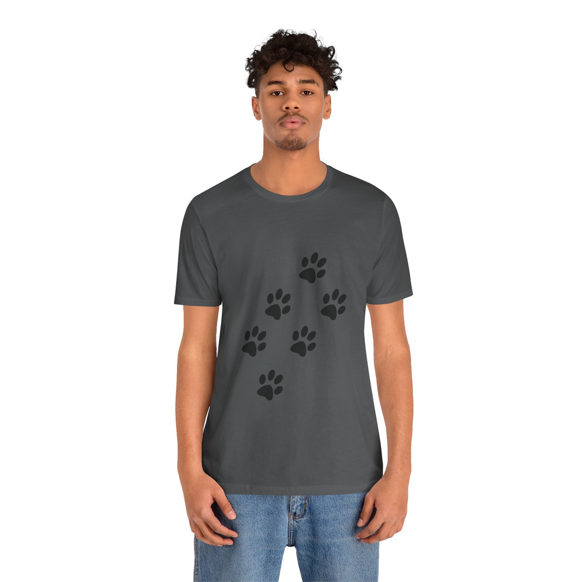 Paw Print Short Sleeve Tee | Unisex Animal Lover Shirt, Pet Owner Gift, Casual Wear, Gifts for Dog Lovers, Comfortable T-Shirt