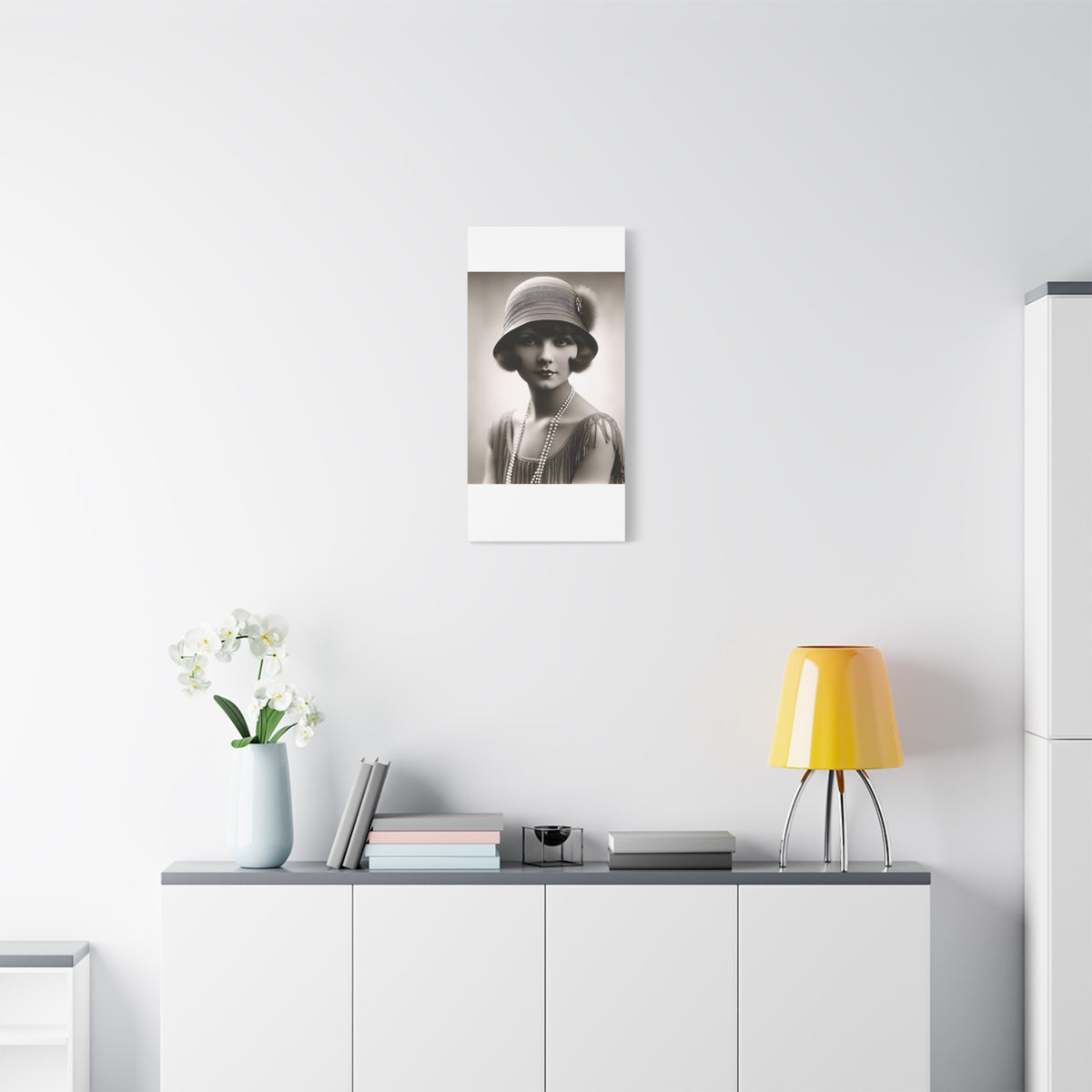 Vintage 1920s Flapper Portrait Canvas