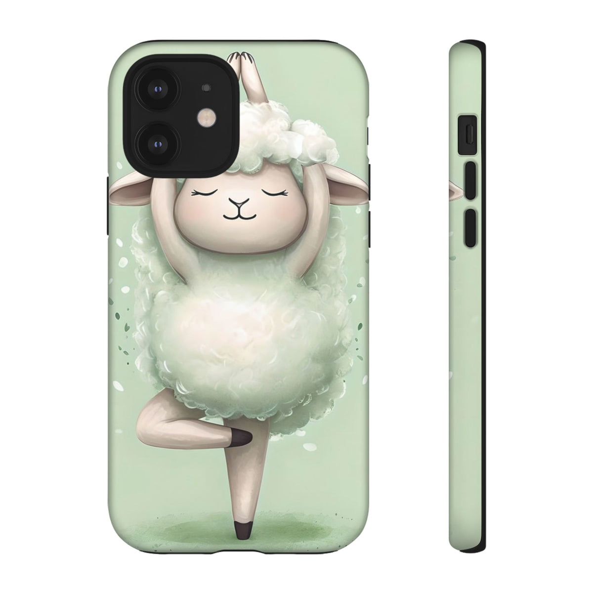 Cute Yoga Sheep Phone Case — Pastel Lamb Ballerina Protective Cover