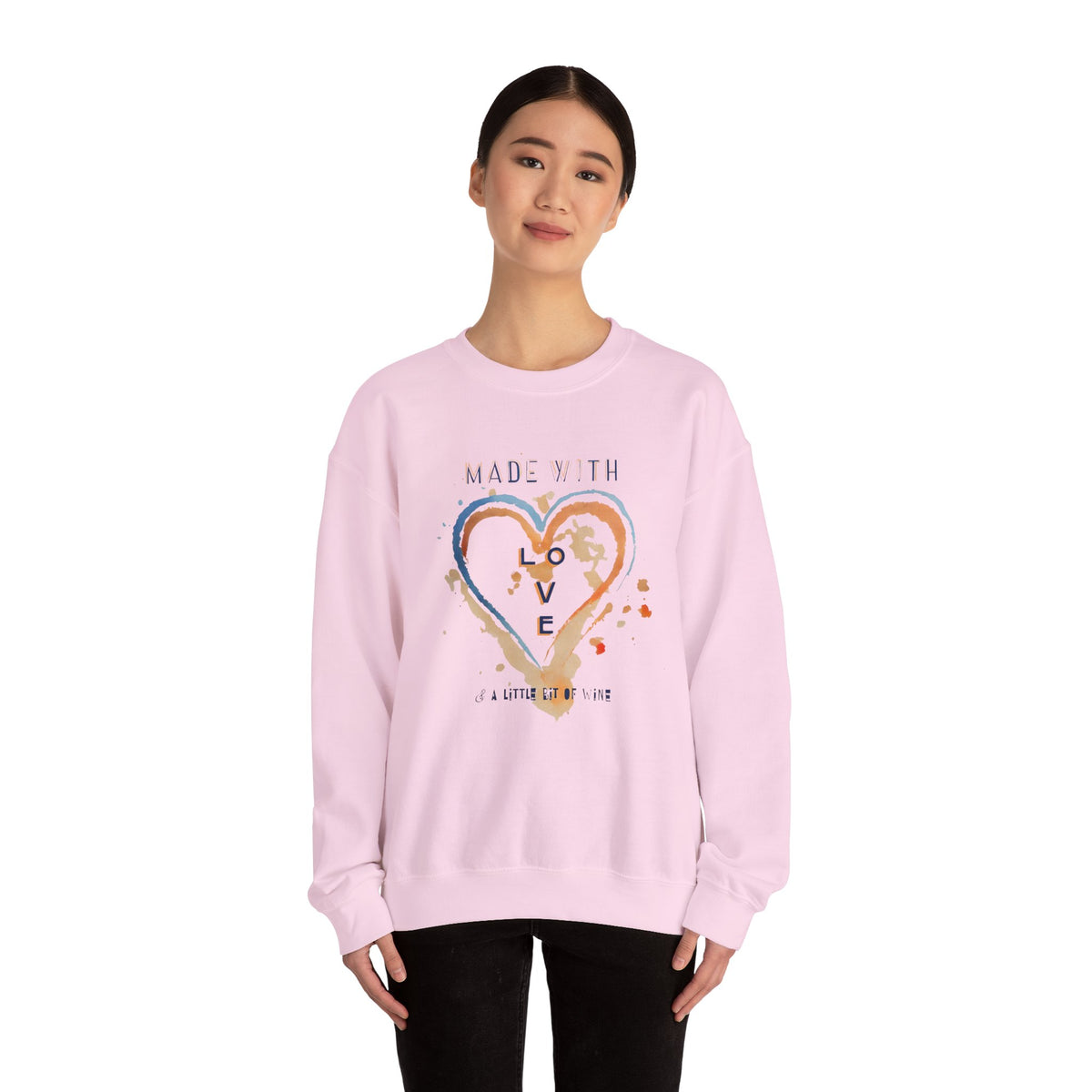 Made with Love Sweatshirt | Cozy Unisex Crewneck | Gift for Everyone | Perfect for Valentine’s Day, Birthdays, or Casual Wear