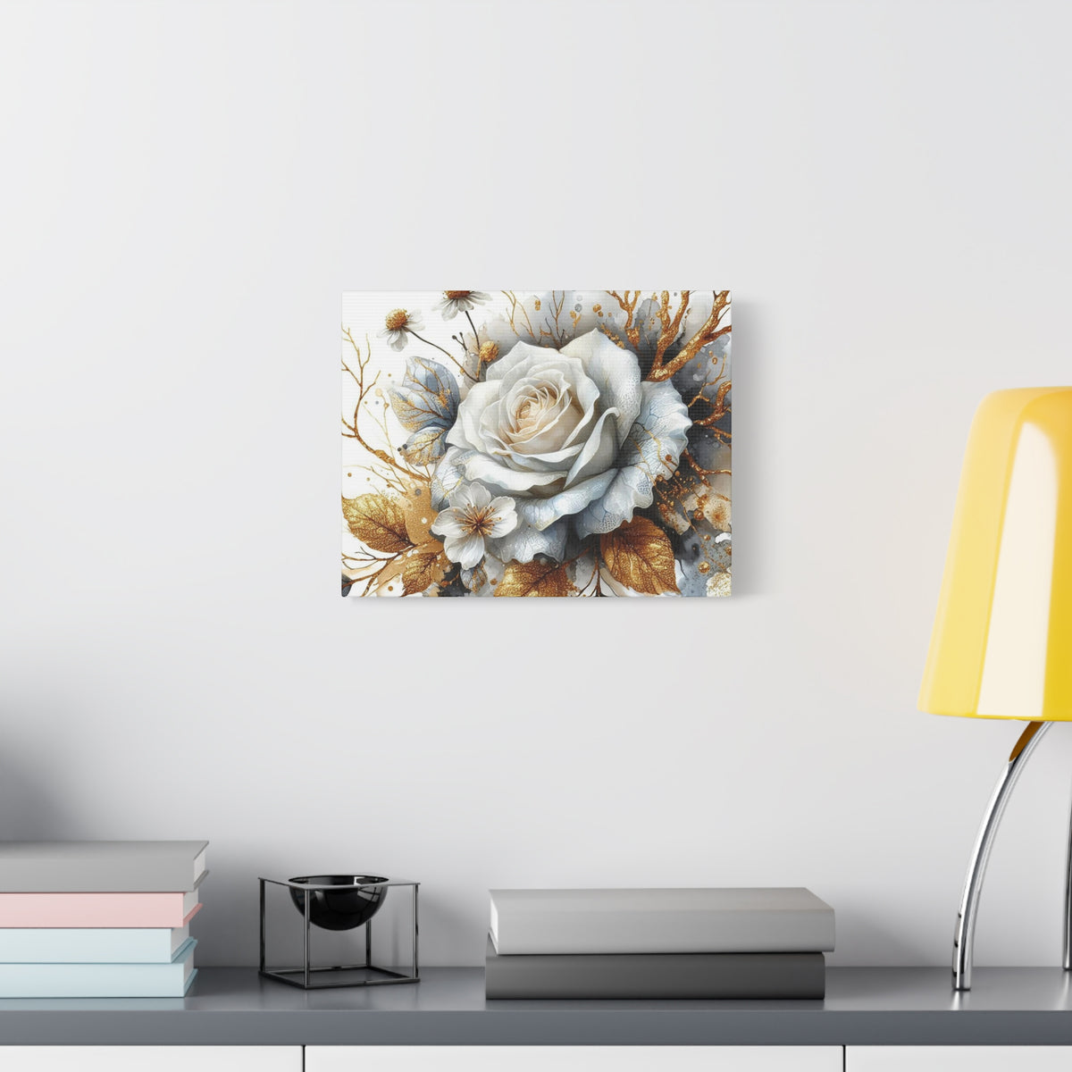 Matte Canvas, Stretched, 1.25" - Gold and Black