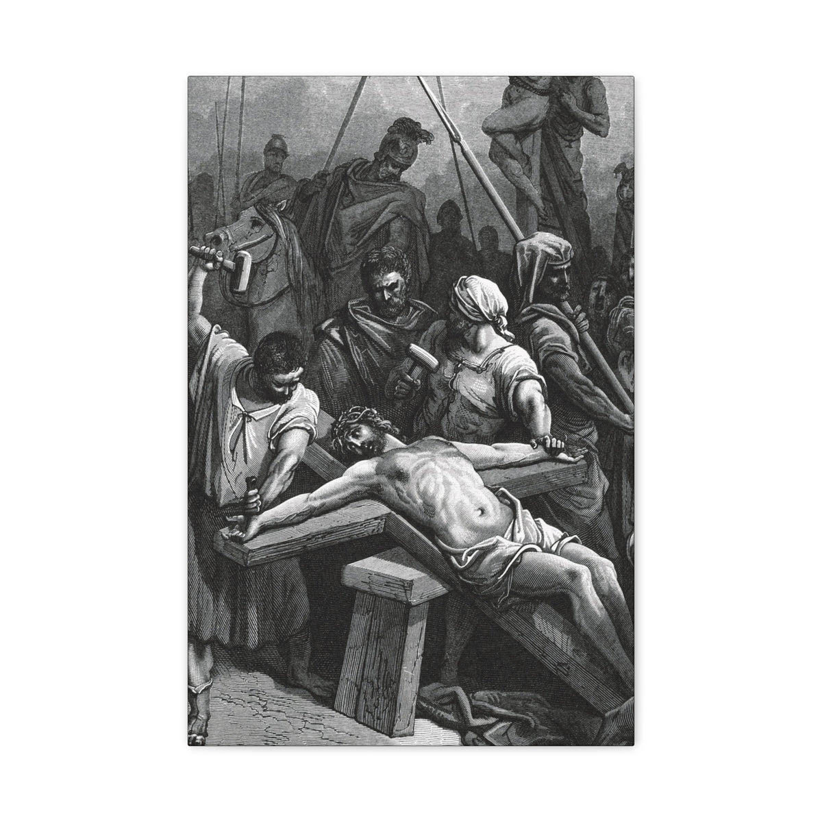 Crucifixion Art Matte Canvas Print – Stretched Religious Wall Decor