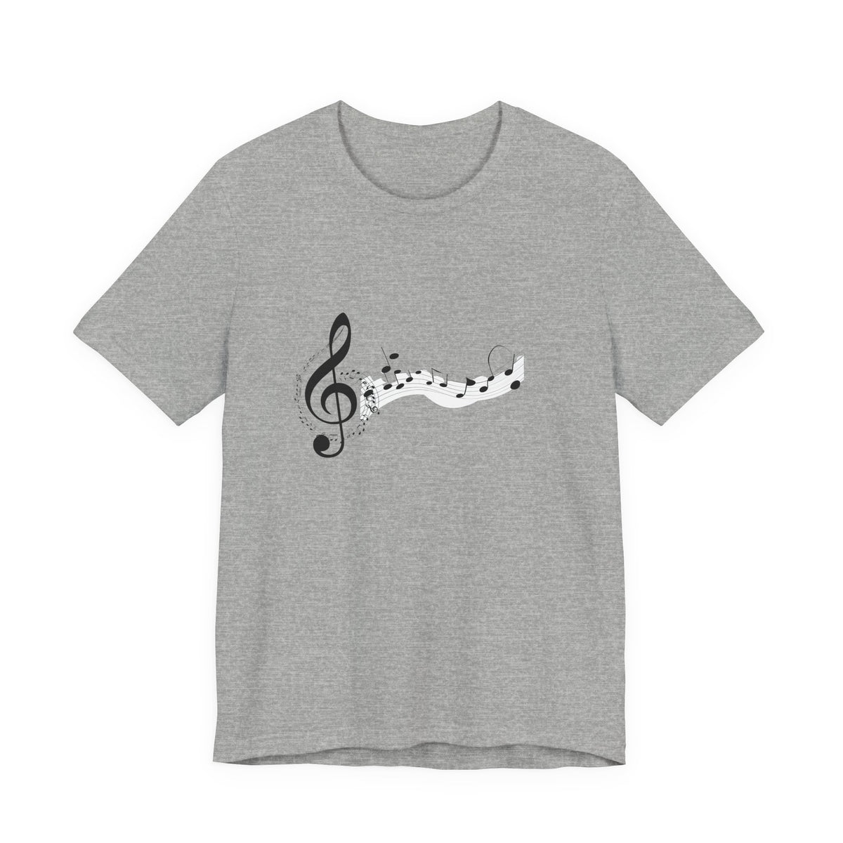Musical Notes Short Sleeve Tee for Music Lovers