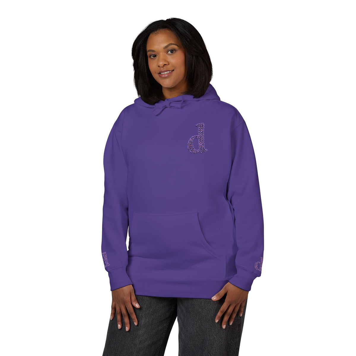 Floral Initial Unisex Fleece Hoodie | Cozy Casual Wear, Gifts for Her, Monogrammed Hooded Sweatshirt, Fall Fashion, Birthday Present