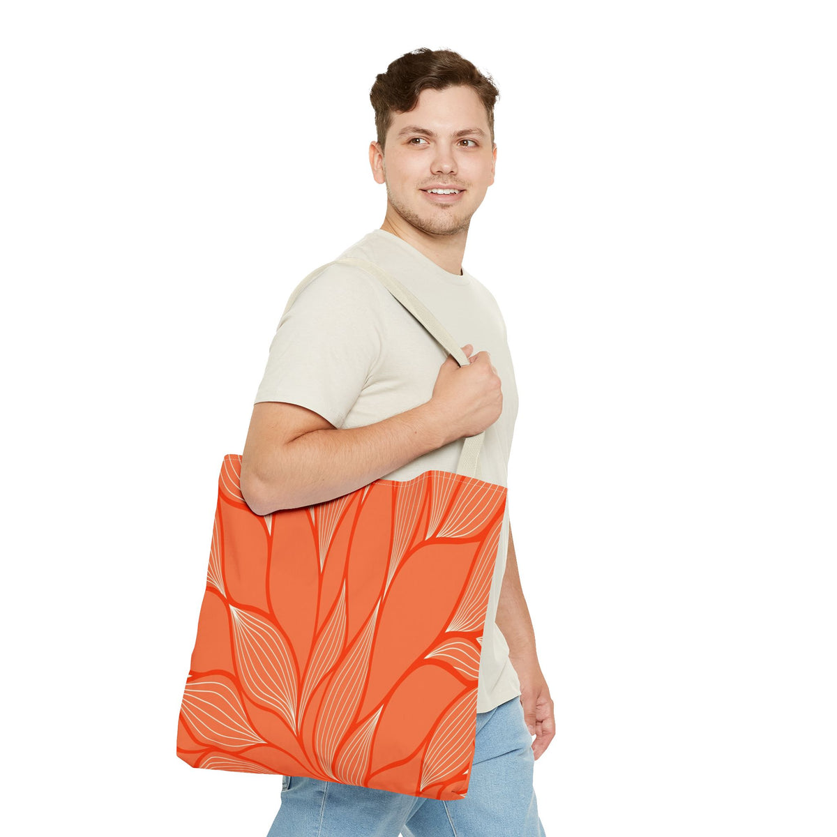 Vibrant Leafy Tote Bag, Stylish Grocery Bag, Eco-Friendly Shopping Tote, Floral Summer Tote, Gift for Plant Lovers