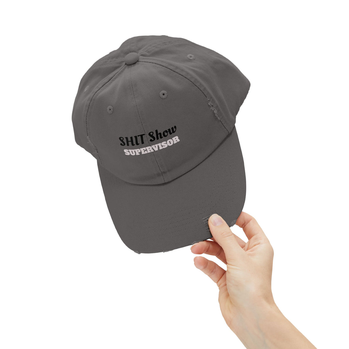 Unisex Distressed Cap, Fun Gift for Supervisors, Casual Hat, Distressed Dad Hat, Funny Cap for Events, Party Accessory, Everyday Wear