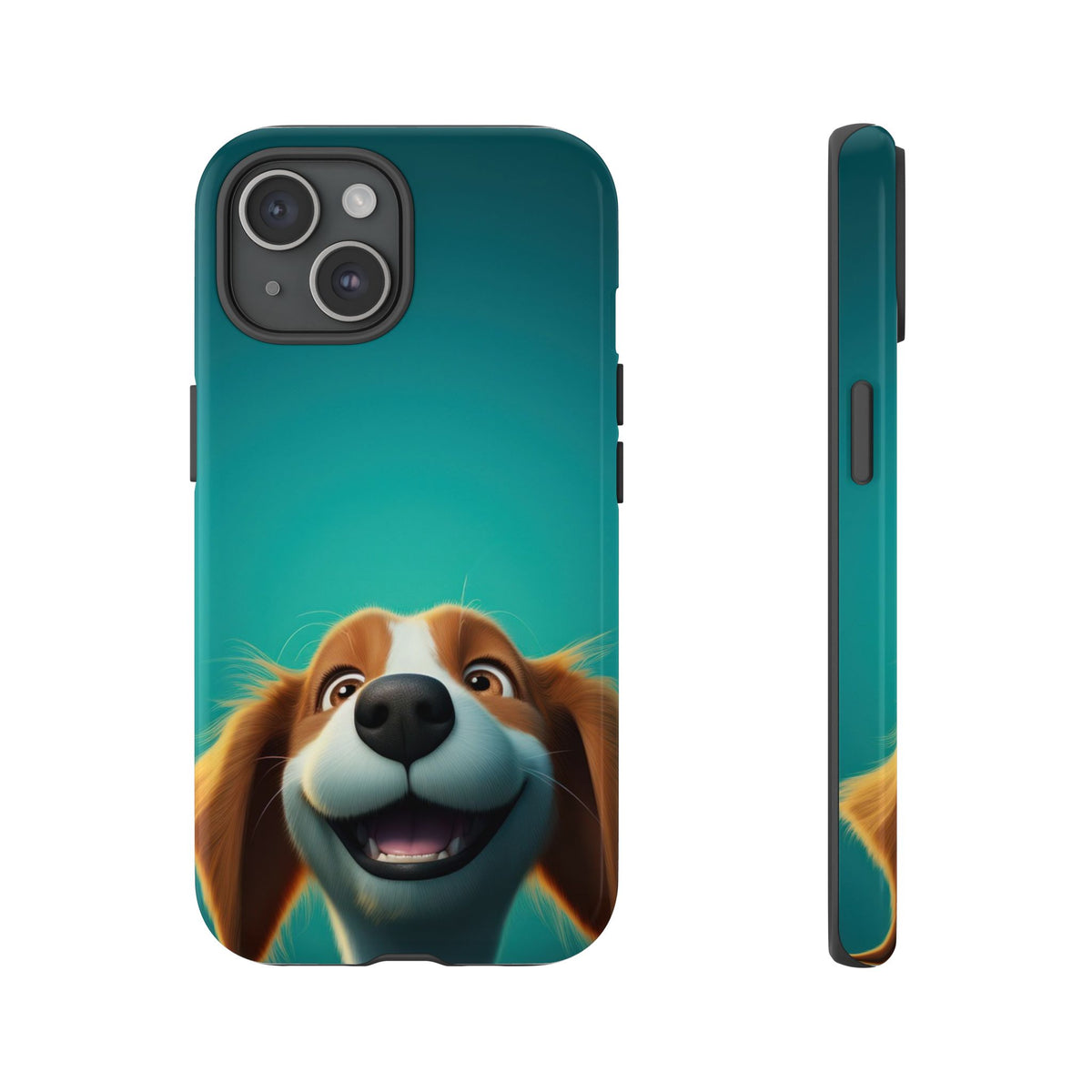 Happy Dog Phone Case — Cute Cartoon Puppy Protective Phone Cover