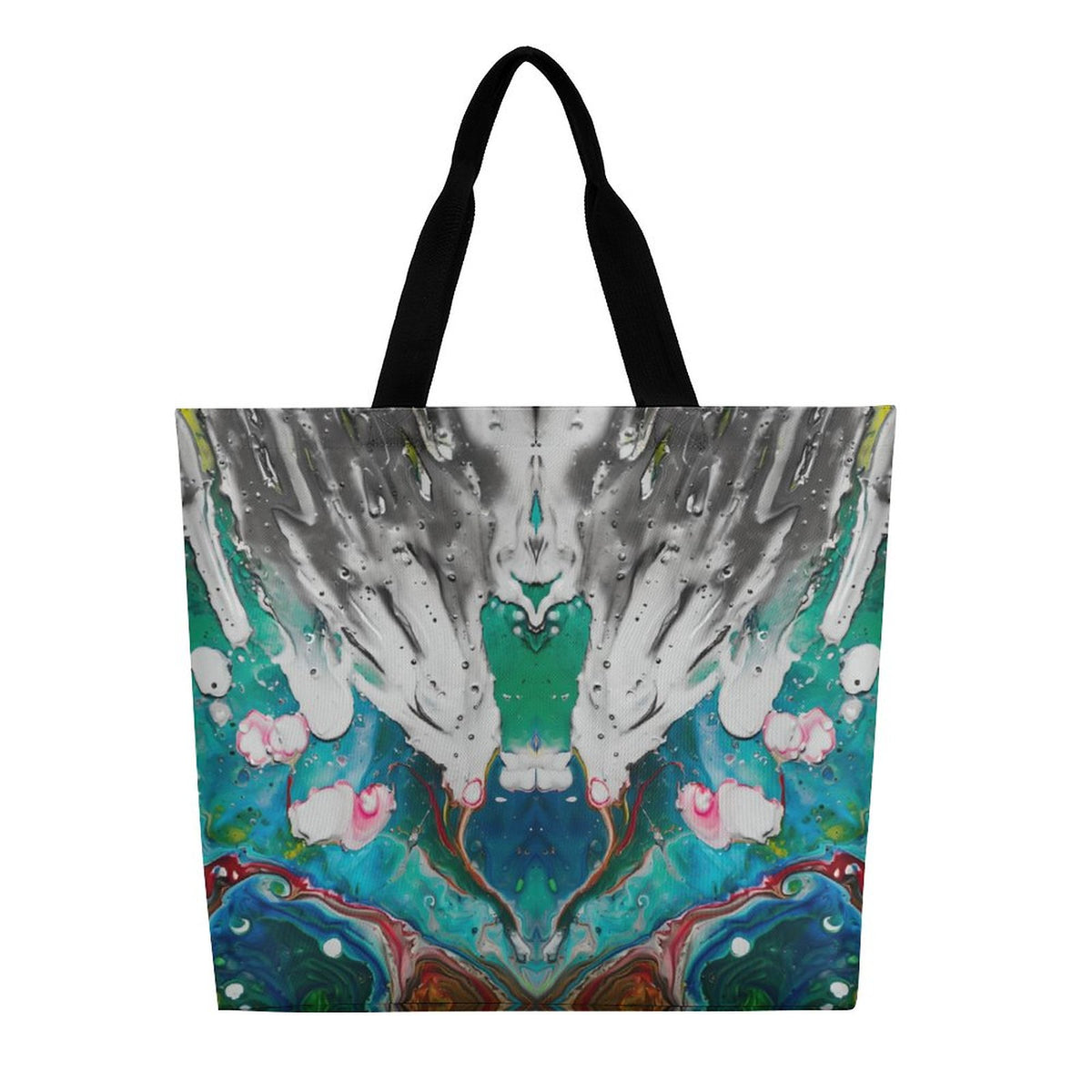 Large One Shoulder Shopping Bag Multicolor