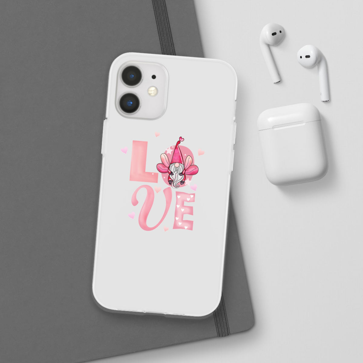 Love Gnome Phone Case — Cute Pink Valentine Flexi Case